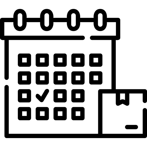 Icono de servicios de control de calendarios